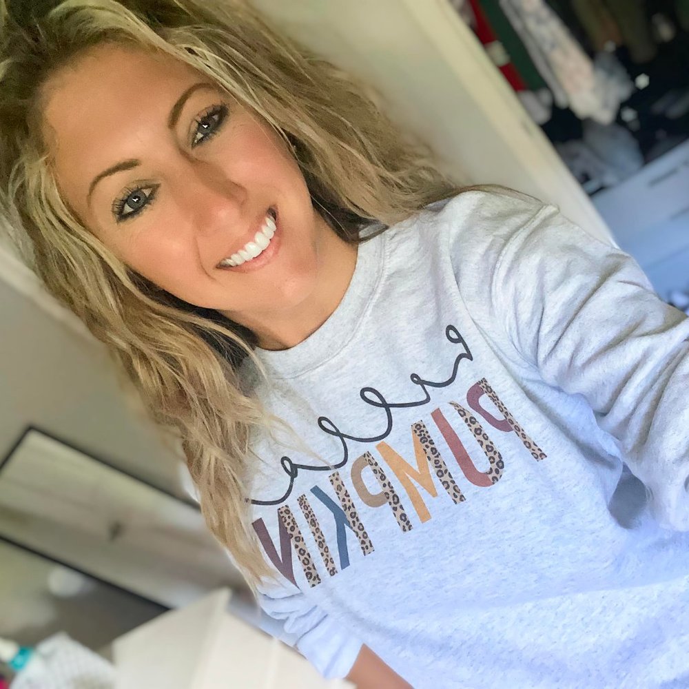 Hello Pumpkin Graphic Crewneck Sweatshirt